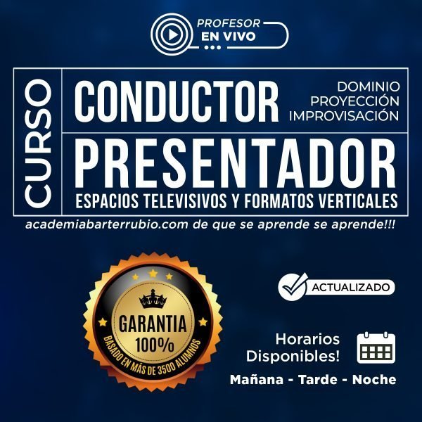 Curso Presentador de TV y Redes Sociales USA