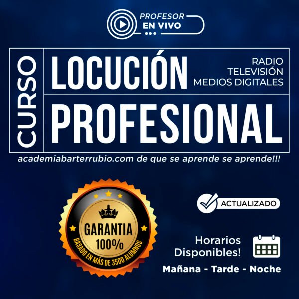 Curso Locución Profesional con AVAL Senescyt