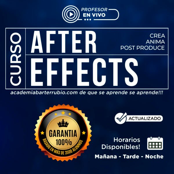 Curso de After EFFECTS con AVAL Senescyt