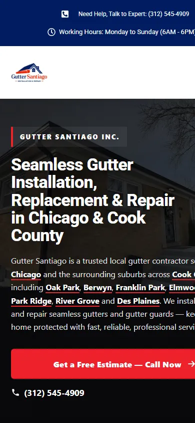 Versión móvil de guttersantiago.com